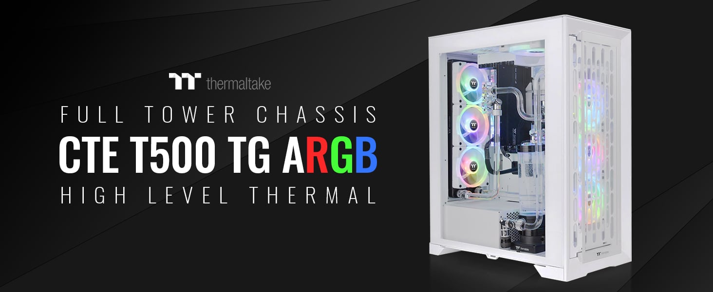 Thermaltake CTE T500 TG ARGB Snow E-ATX Full Tower Case